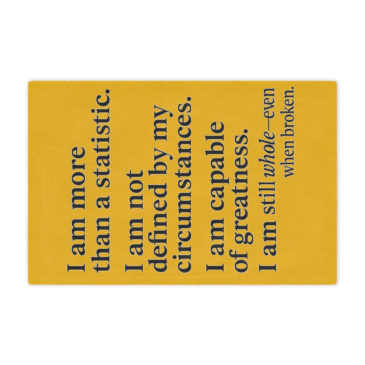 Empowering Quote Minky Blanket - Cozy Gift for Self-Love, Encouragement, Comfort, Mindfulness, Inspirational Living