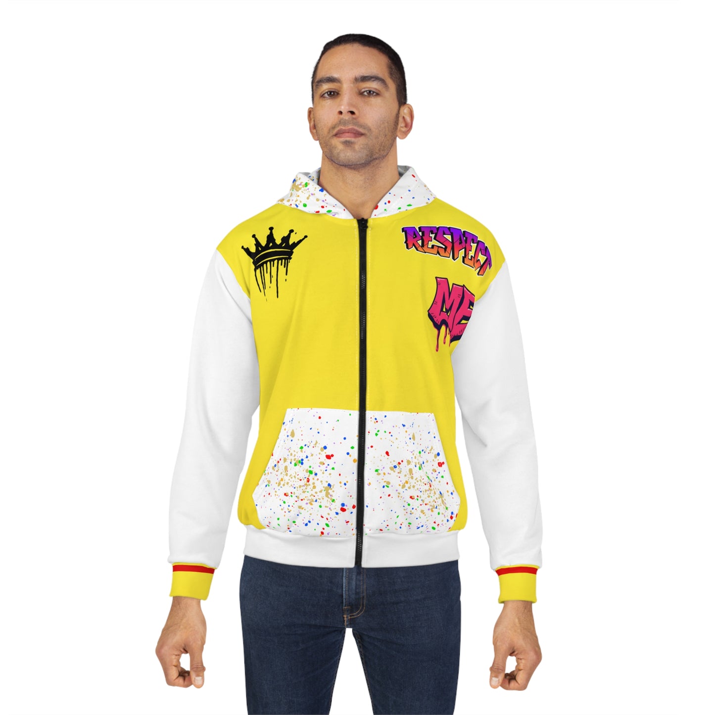 Broken Crayons Bold Graphic Zip Hoodie, Unisex Hoodie, Streetwear Fashion