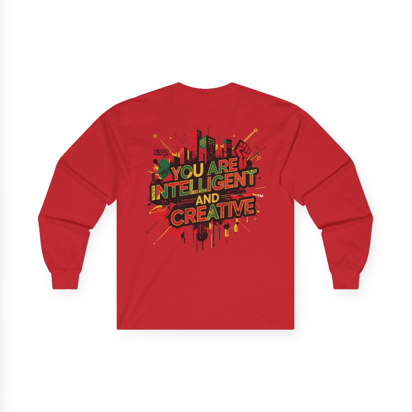 Broken Crayons Collection "You Are Intelligent & Creative" Urban Long Sleeve Tee