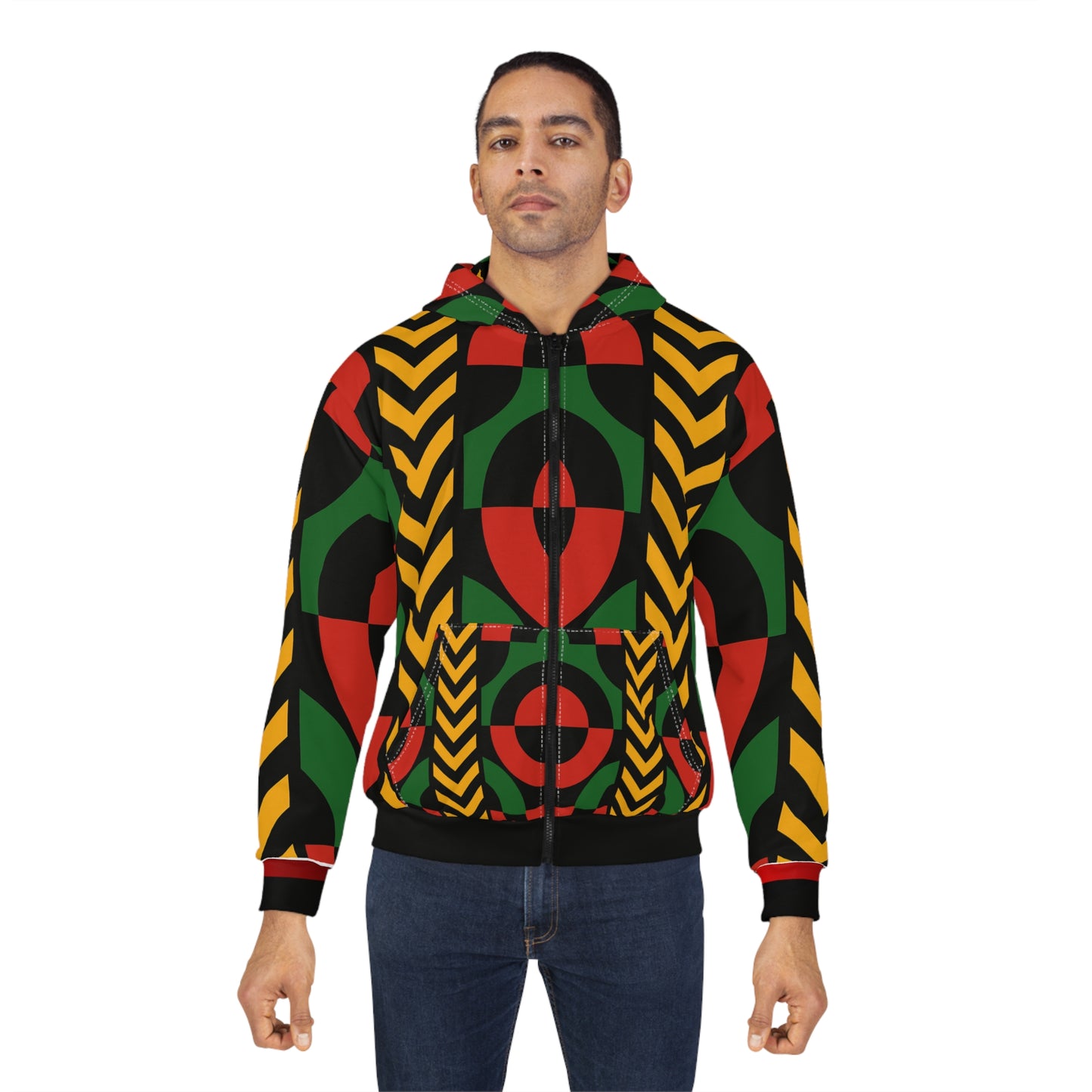 Broken Crayons Collection Vibrant Graphic Unisex Zip Hoodie, Colorful Zip-Up Jacket, Trendy Streetwear