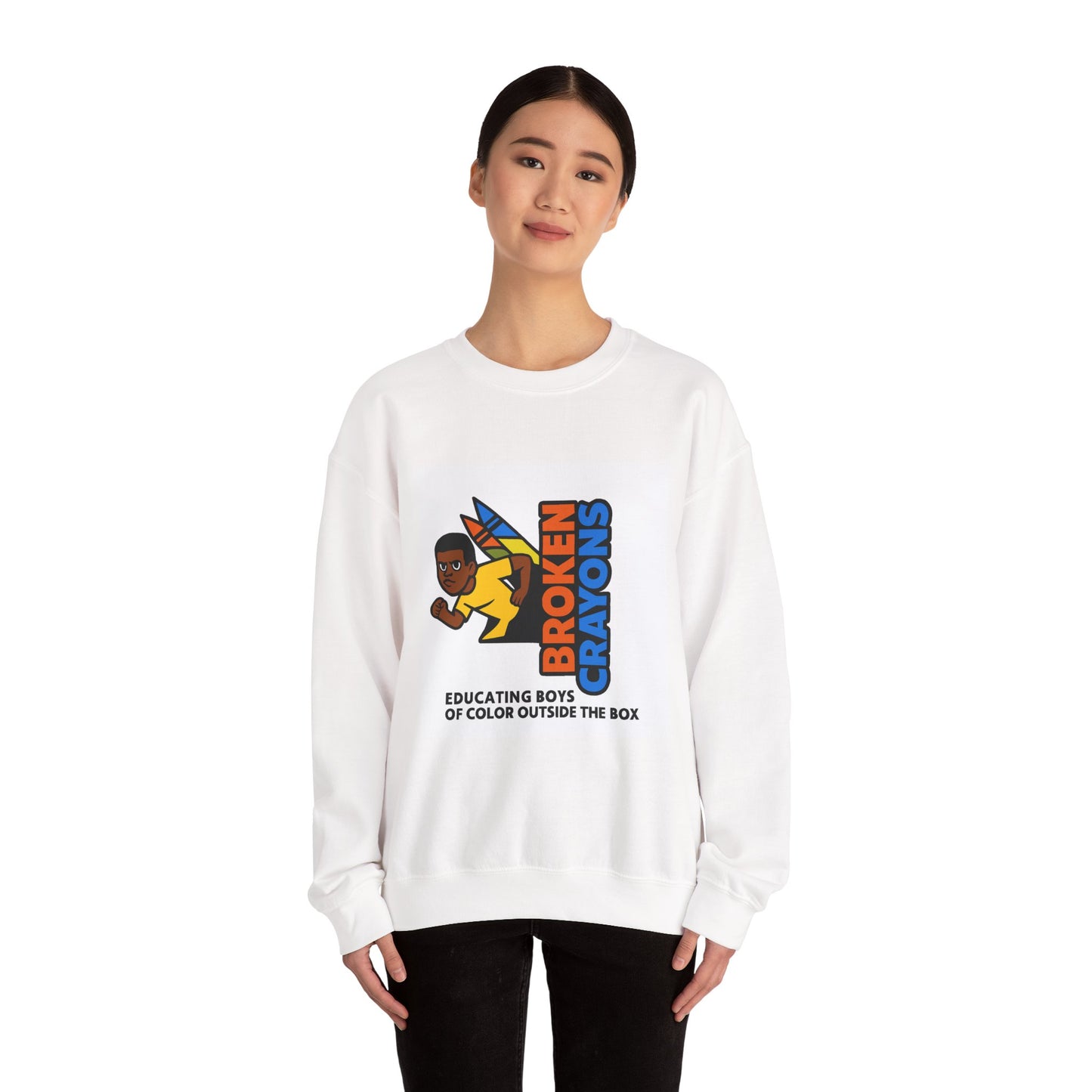 Broken Crayons Educating Sweatshirt, Unisex Crewneck, Inspirational Apparel, Gift for Teachers, Black History Month Clothing