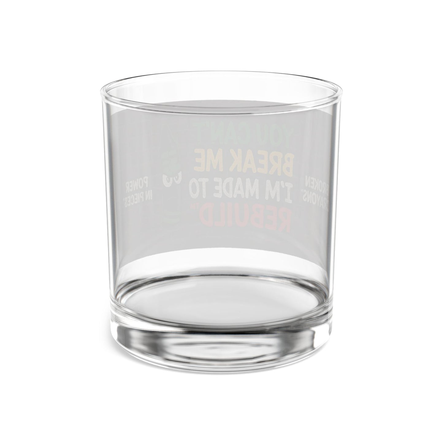 Resilient Rocks Glass, Motivational Drinkware for Strength, Gifts for Recovery, Inspirational Home Decor, Perfect for Celebrations