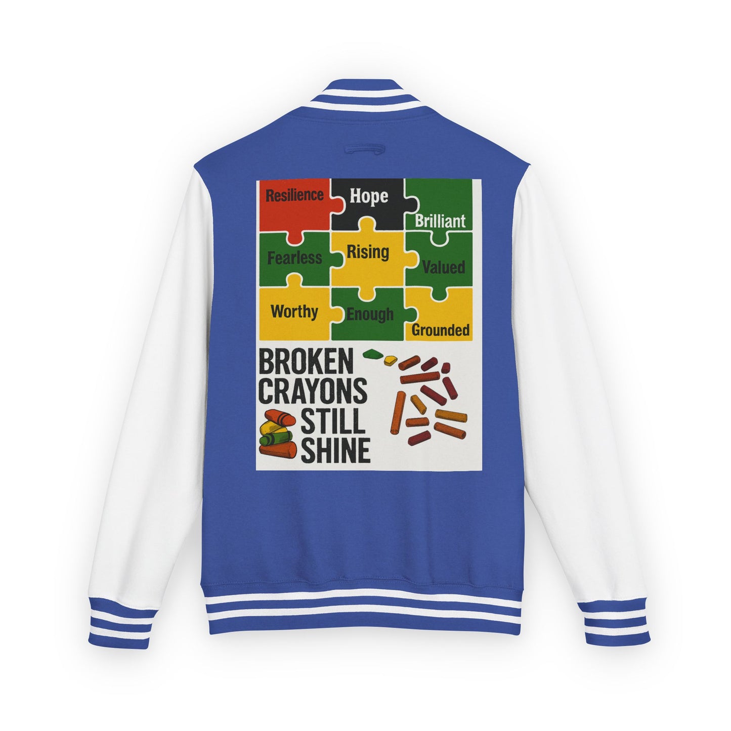 Unisex Inspirational Letterman Jacket, Resilience Hope Style, Motivational Apparel, Gifts for Friends, Casual Wear, College Spirit Wear