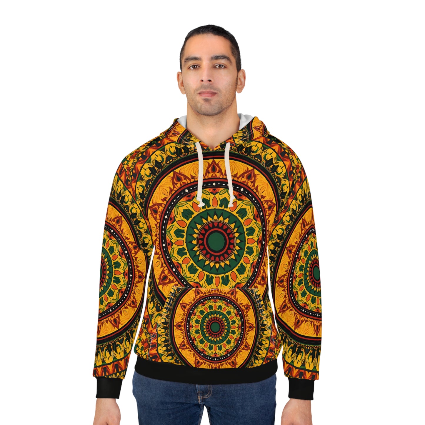 Broken Crayons Collection Gifted Mandela  Hoodie, Bohemian Pullover, Colorful Sweater, Festival Attire, Unisex Clothing, Cozy Layering Piece