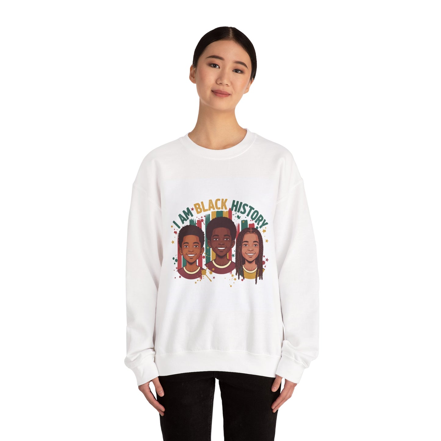 Black History Crewneck Sweatshirt — "I Am Black History" Graphic