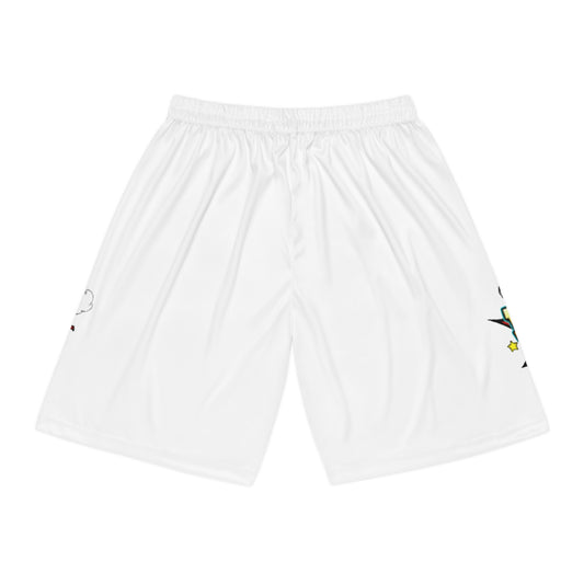 Bold Broken Crayons™ Graffiti Basketball Shorts – Streetwear Style, Athletic Comfort, Summer Essential