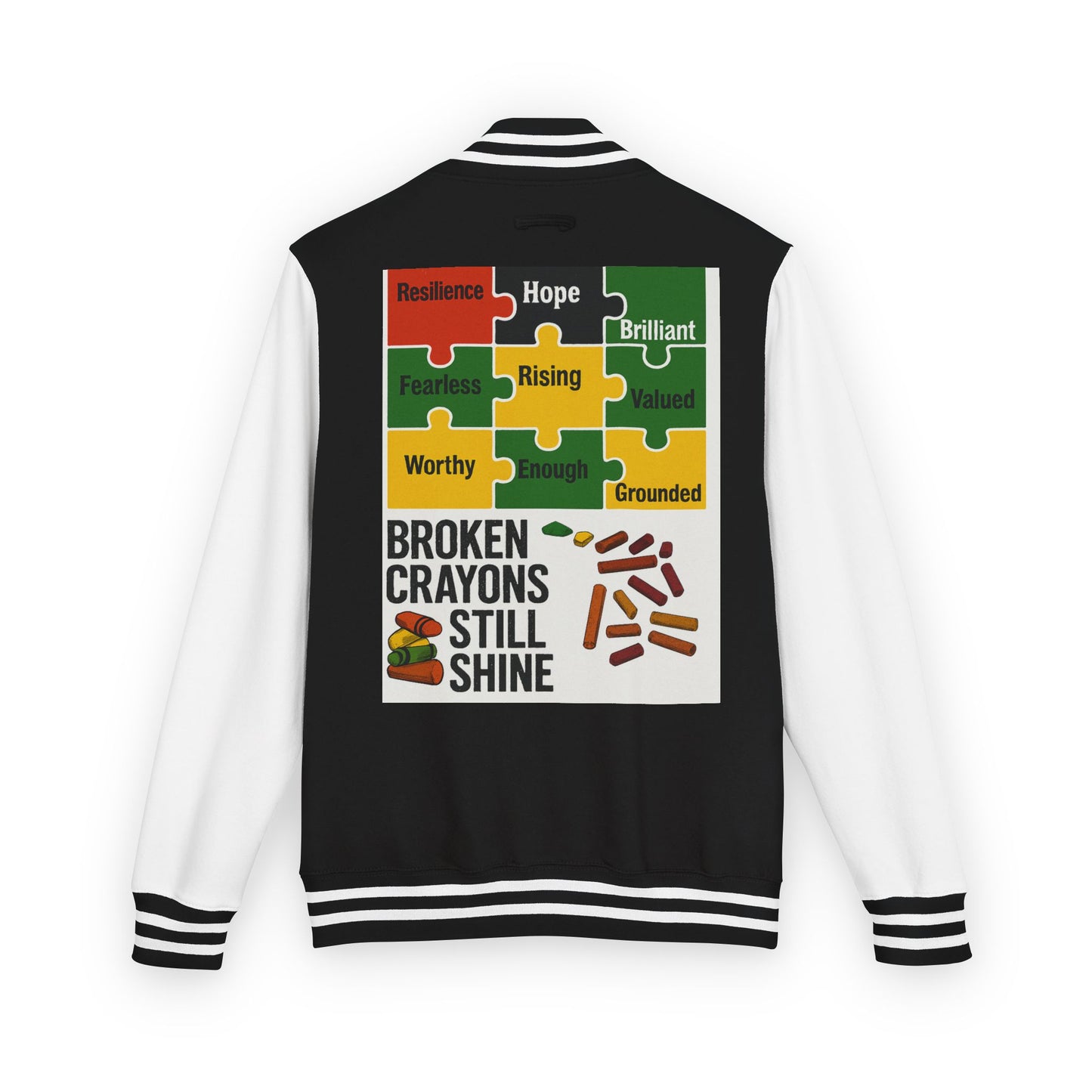 Unisex Inspirational Letterman Jacket, Resilience Hope Style, Motivational Apparel, Gifts for Friends, Casual Wear, College Spirit Wear