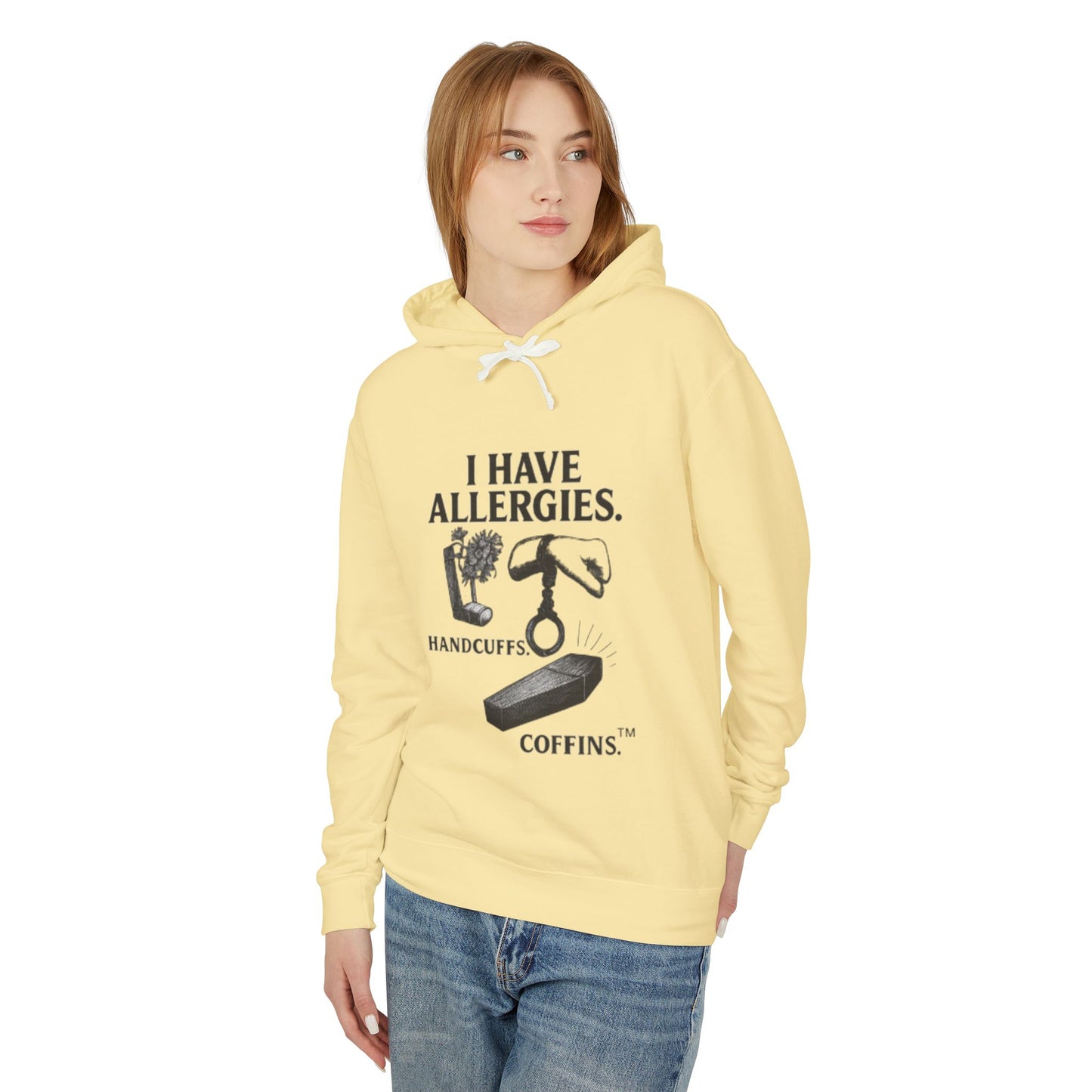 Broken Crayons Hoodie – “I HAVE ALLERGIES.” | Bold Statement on Justice & Identity