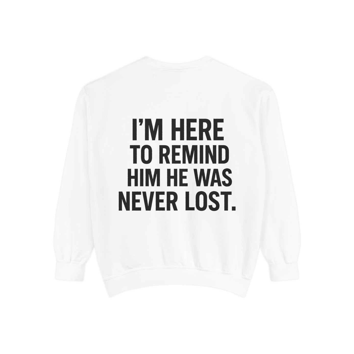 I’m Not Here to Save Him Coral Sweatshirt – Empowerment Apparel for Mentors & Movement Builders
