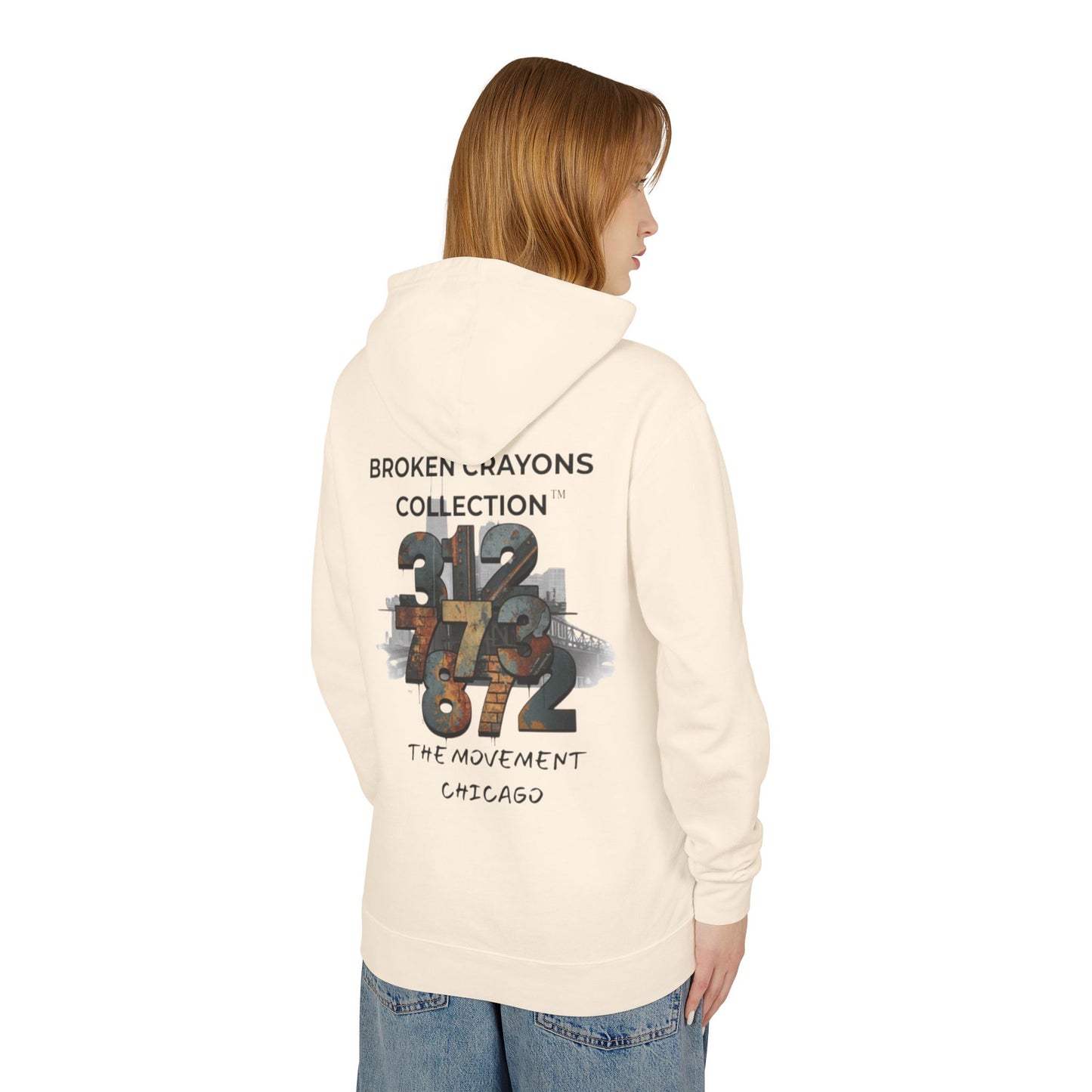 Broken Crayons Collection™ Chicago Hoodie – 312/773/872 Area Code Design