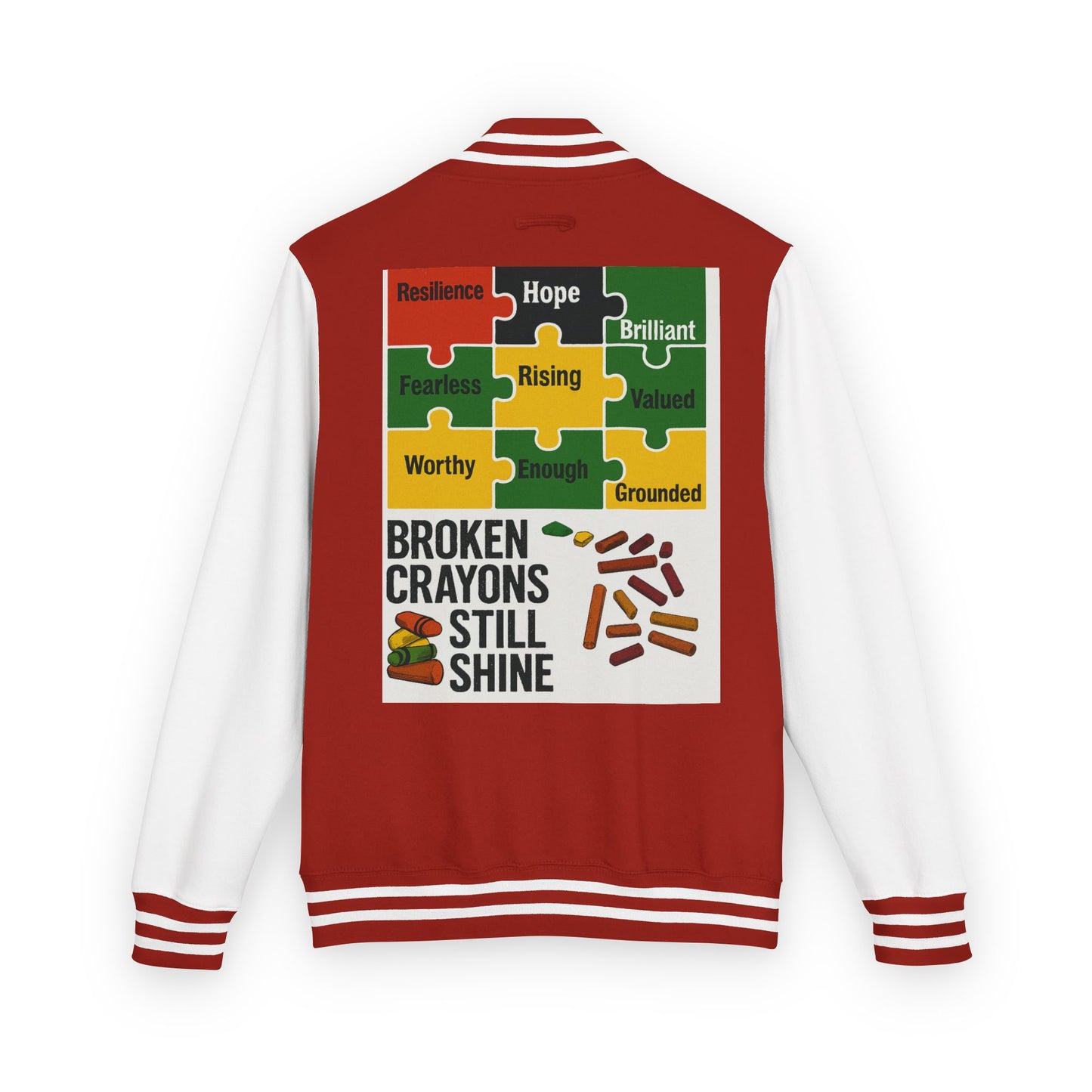Unisex Inspirational Letterman Jacket, Resilience Hope Style, Motivational Apparel, Gifts for Friends, Casual Wear, College Spirit Wear