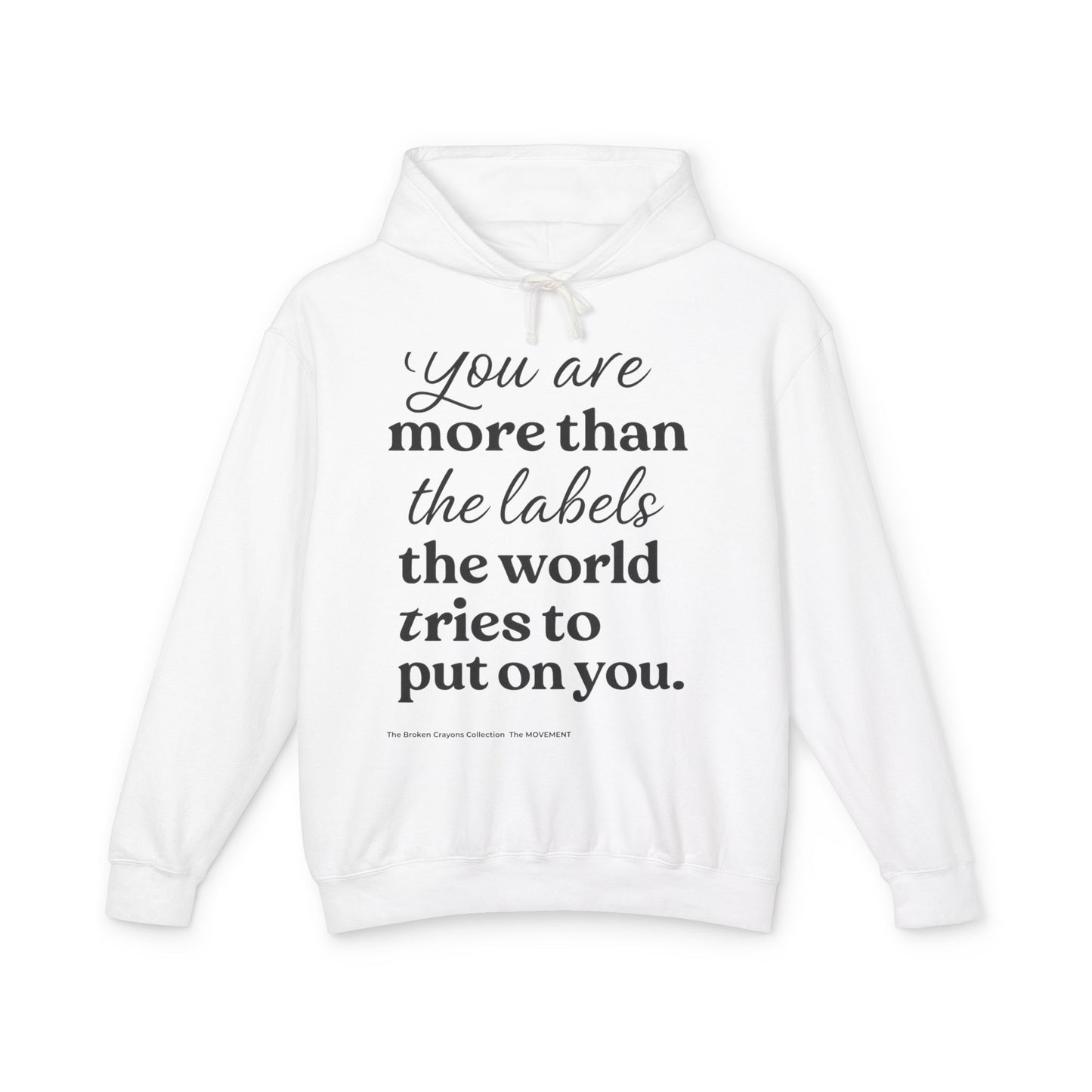 You Are More Than Labels" Hoodie for Mentors & Parents – Empowering Boys of Color Through Affirmation