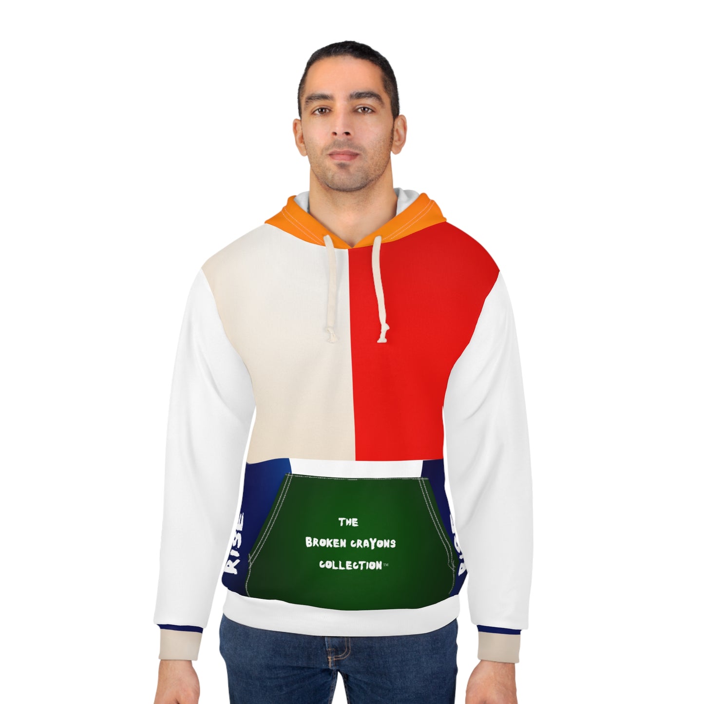 Vibrant Unisex Pullover Hoodie - Rise Collection, Graffiti Sweatshirt, Trendy Streetwear, Urban Fashion, Gift for Creative Souls