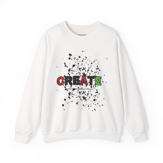 Broken Crayons Collection™ “CREATE” Sweatshirt – Pan-African Front Graphic + Empowering Back Affirmations