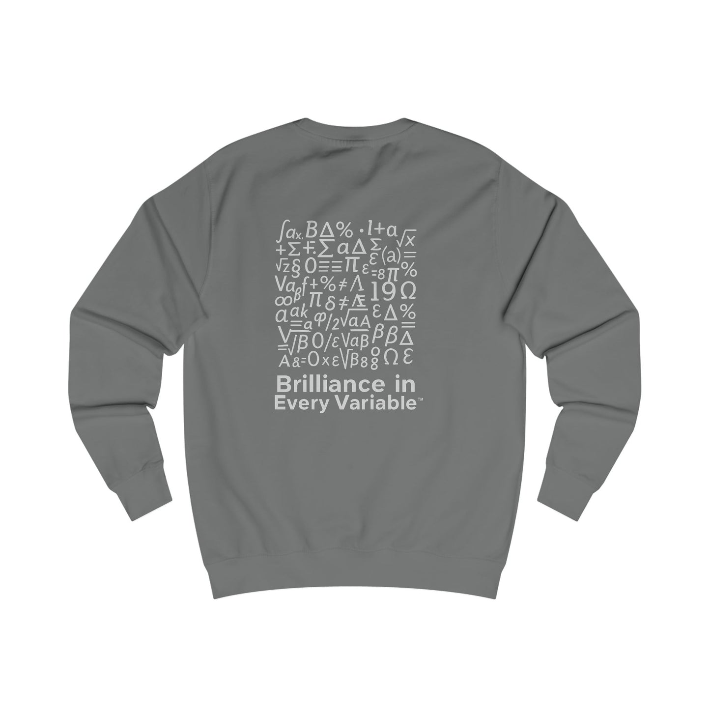 Brilliance in Every Variable™ Sweatshirt – Black Crewneck for Teen Boys | Math-Inspired Empowerment Apparel