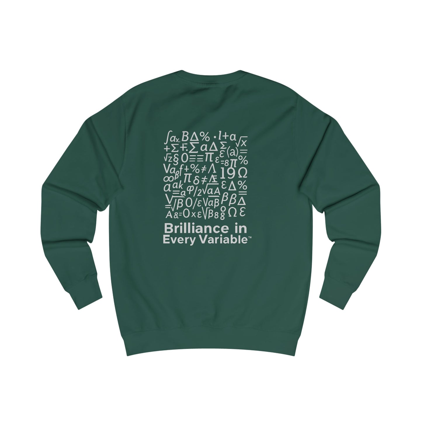 Brilliance in Every Variable™ Sweatshirt – Black Crewneck for Teen Boys | Math-Inspired Empowerment Apparel