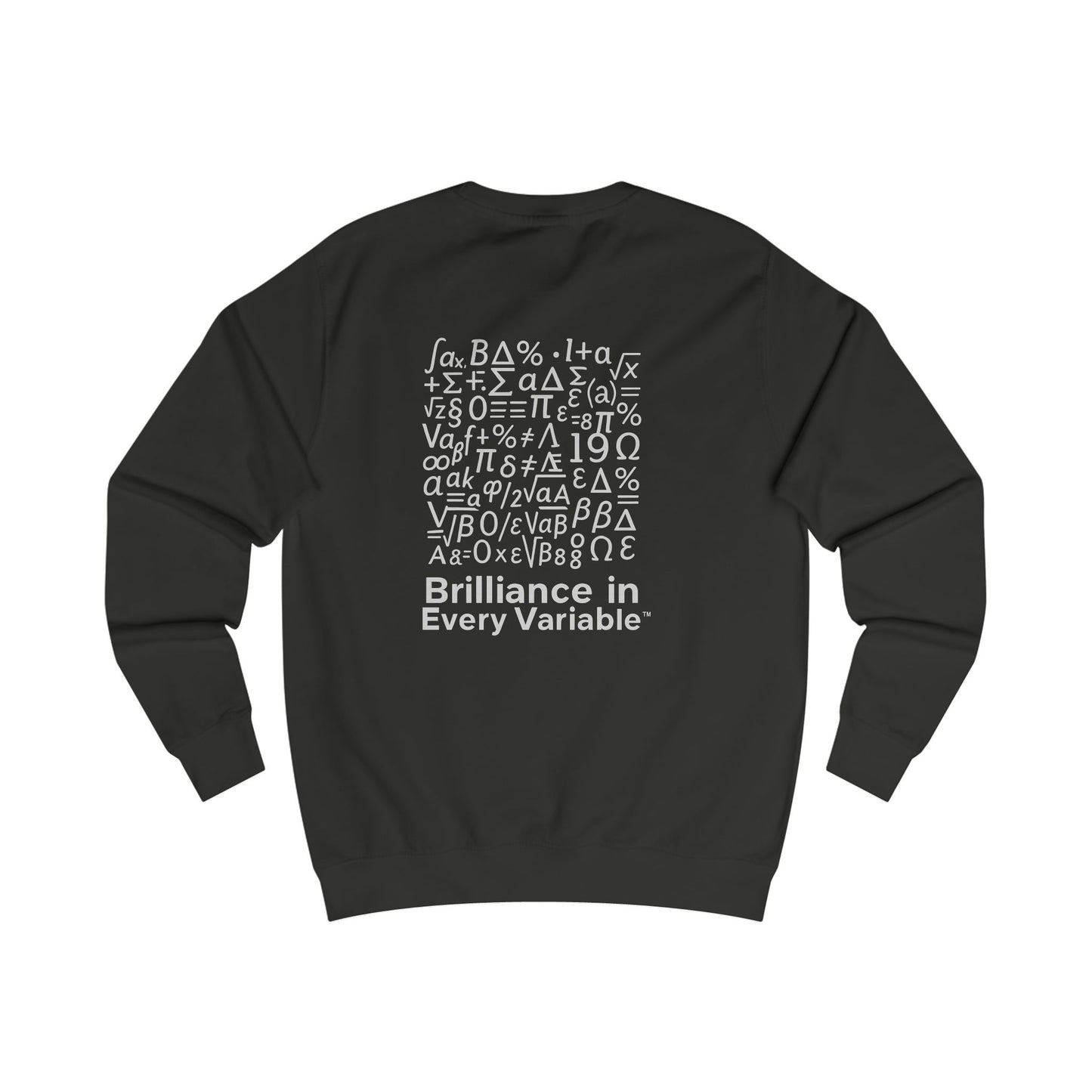 Brilliance in Every Variable™ Sweatshirt – Black Crewneck for Teen Boys | Math-Inspired Empowerment Apparel