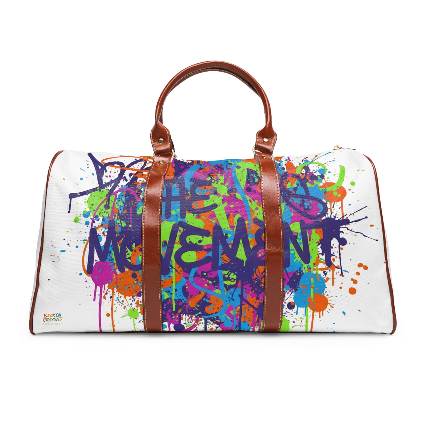 Broken Crayons Collection Stylish Waterproof Travel Bag, Urban Duffel, Graffiti Artwork
