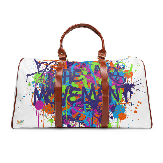 Broken Crayons Collection Stylish Waterproof Travel Bag, Urban Duffel, Graffiti Artwork