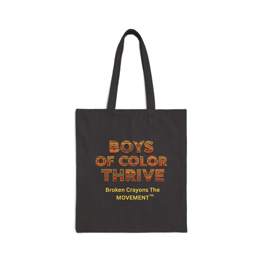Boys of Color Black Thrive Tote Bag | Broken Crayons The MOVEMENT™ Empowerment Collection
