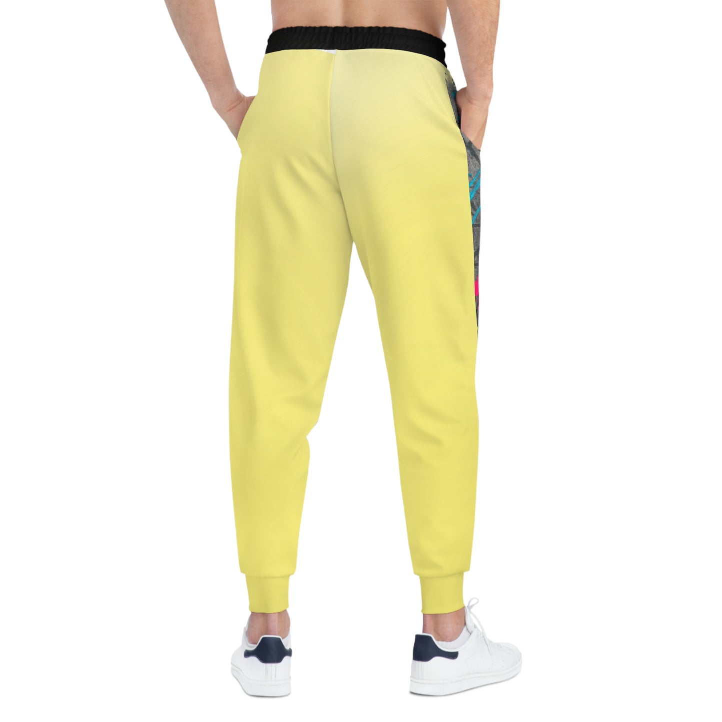 Broken Crayons Graffiti Neon 'I AM' Athletic Joggers — Bold Streetwear Sweatpants