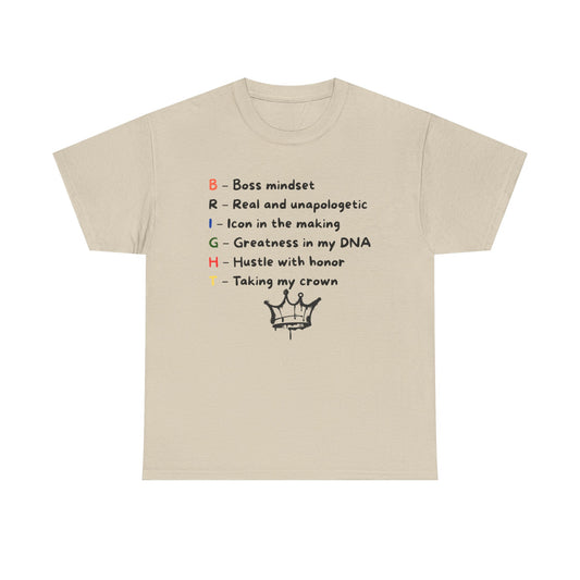 Boss Mindset Unisex Heavy Cotton Tee | Empowering Apparel for Aspiring Entrepreneurs, Motivational Gift, Casual Wear