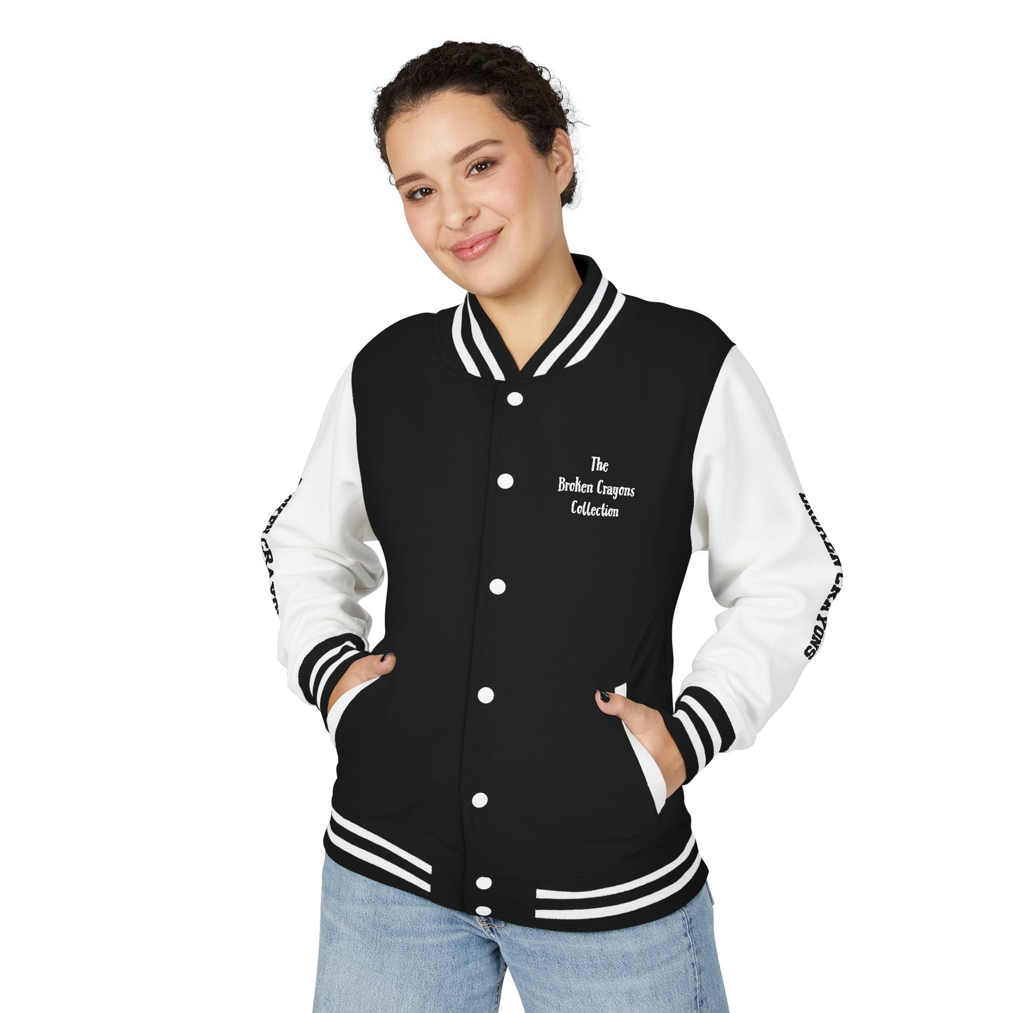 Vibrant Letterman Jacket for Creative Souls, Unisex Varsity Jacket, Trendy Outerwear, Graffiti Style Jacket, Statement Piece for [...]