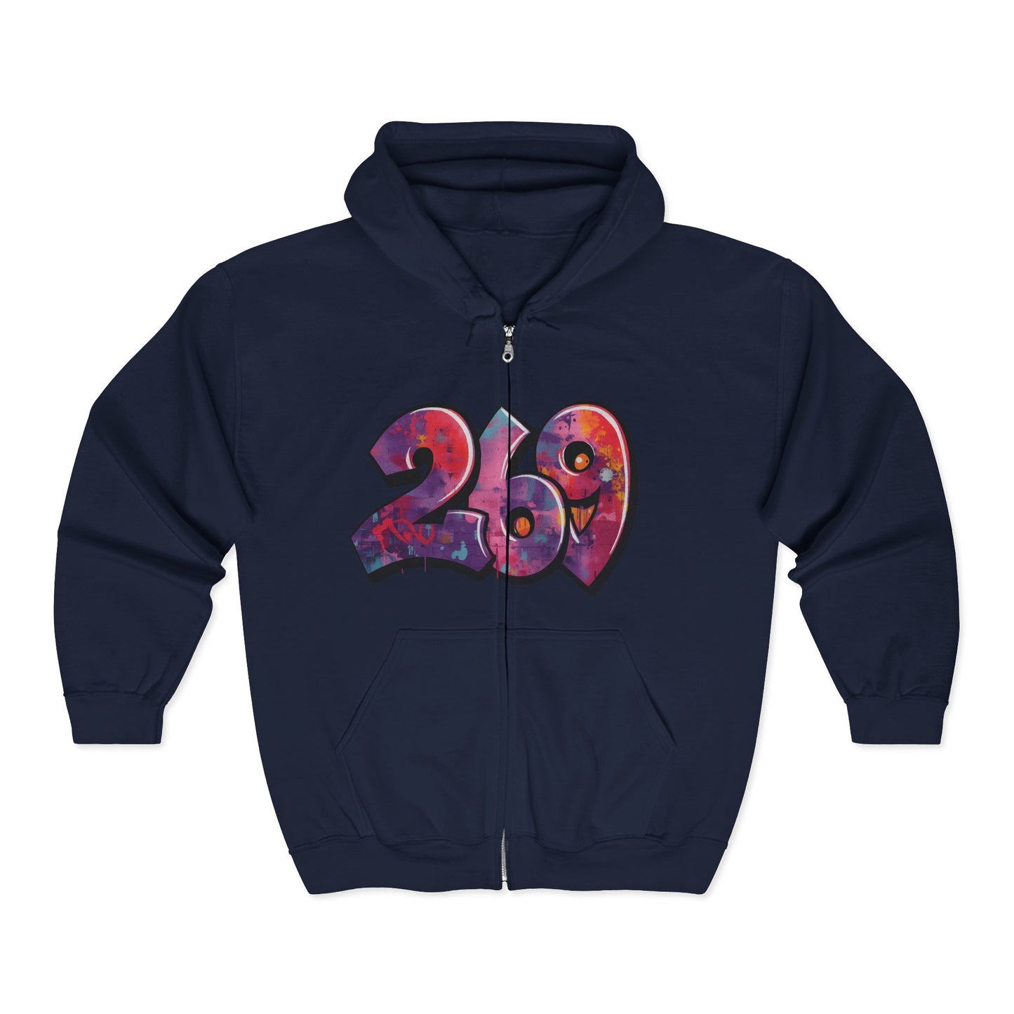 Broken Crayons Collection 269 Colorful Graffiti Zip Hoodie - Urban Wear for Teens, Street Style, Casual Outfits