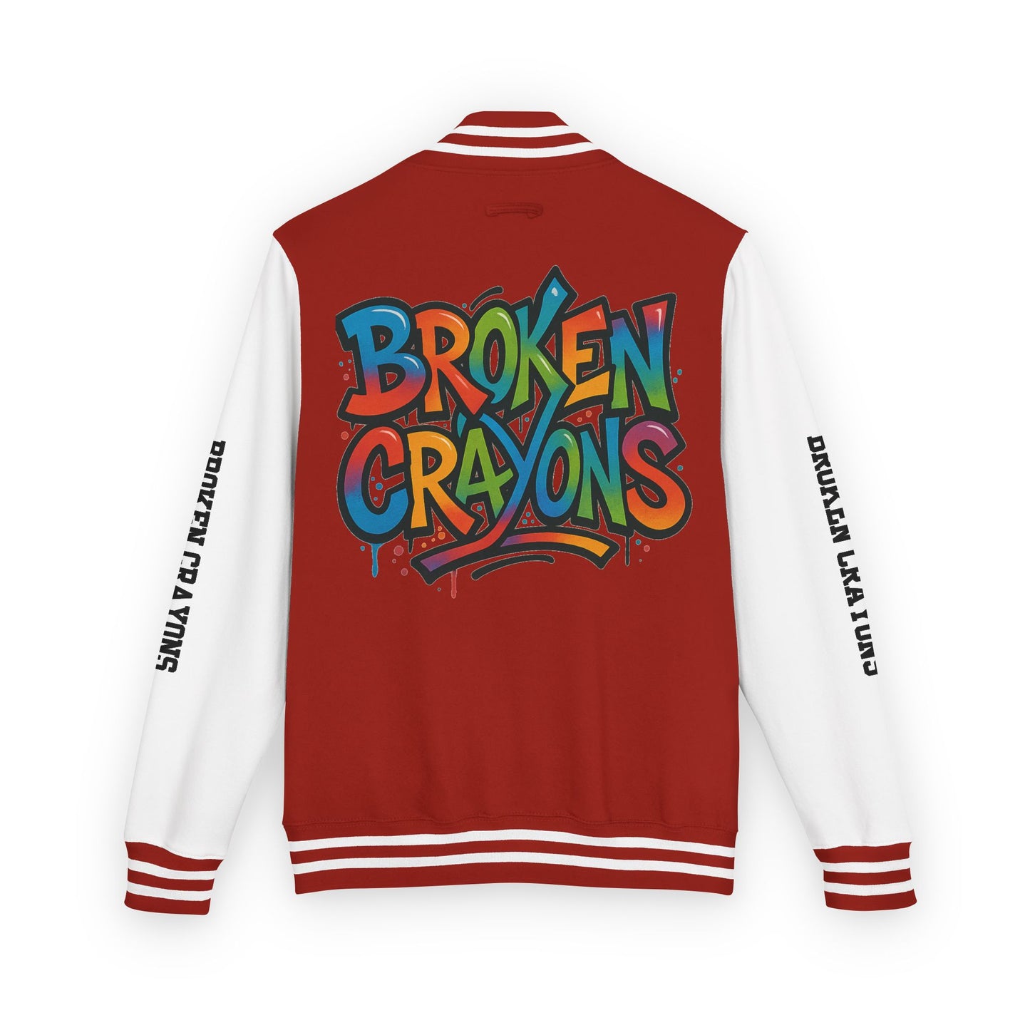 Vibrant Letterman Jacket for Creative Souls, Unisex Varsity Jacket, Trendy Outerwear, Graffiti Style Jacket, Statement Piece for [...]