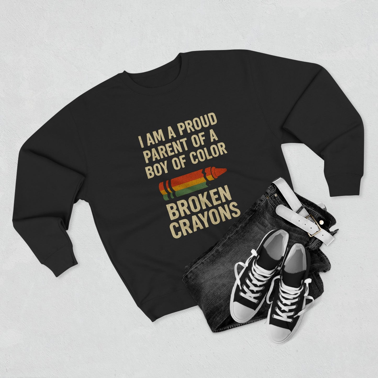 Proud Parent Sweatshirt, Unisex Crewneck Sweater, Unique Gift, Kid's Pride Apparel, Colorful Family Love, Warmth and Comfort