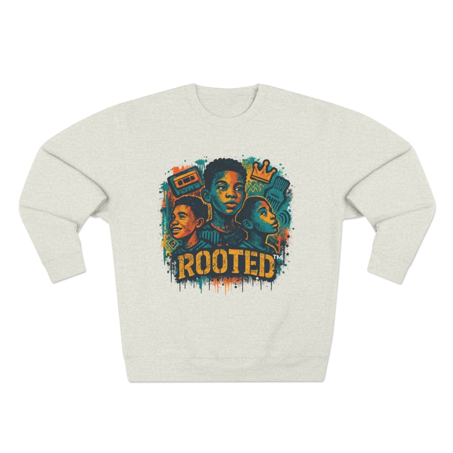 Broken Crayons Collection Rooted Unisex Crewneck Sweatshirt, Cozy Streetwear,  Unique Hoodie, Cultural Expression, Everyday Comfort