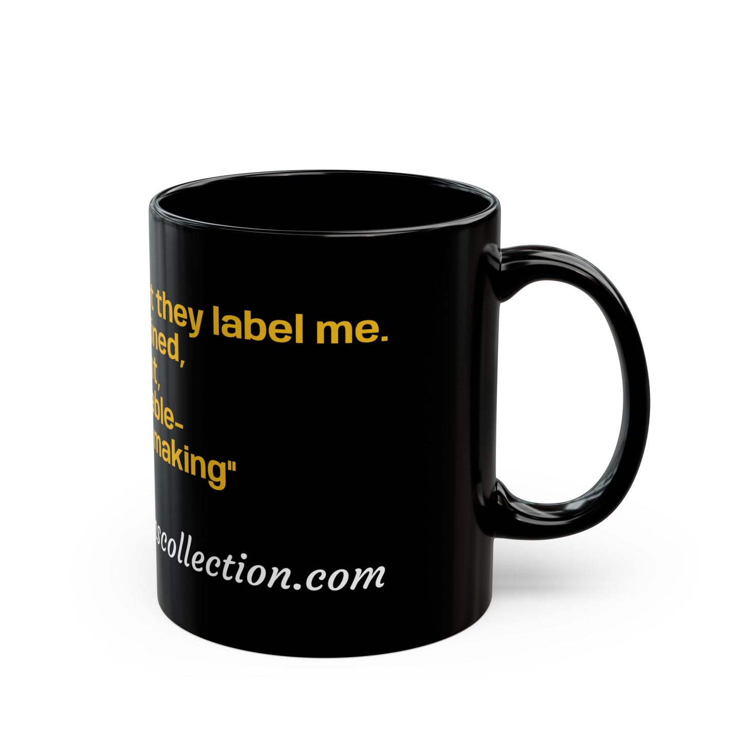 Empowerment Black Ceramic Mug – “Destined, Brilliant, Unstoppable” | Broken Crayons Collection™
