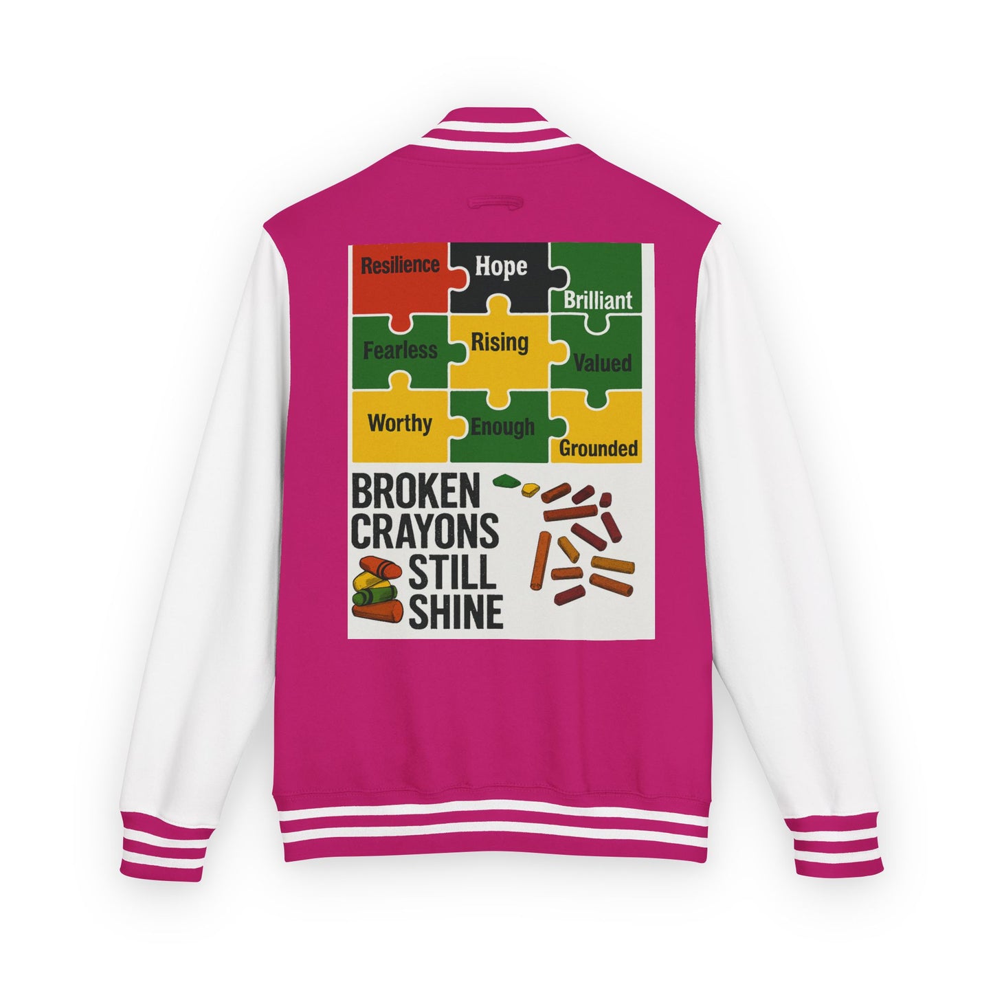 Unisex Inspirational Letterman Jacket, Resilience Hope Style, Motivational Apparel, Gifts for Friends, Casual Wear, College Spirit Wear