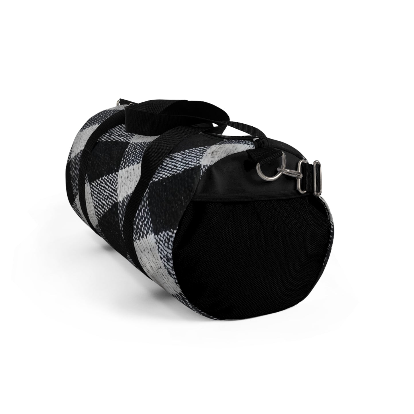 Broken Crayons Collection Checkered Duffel Bag – Bold Black & White Streetwear Gear for Movement Makers