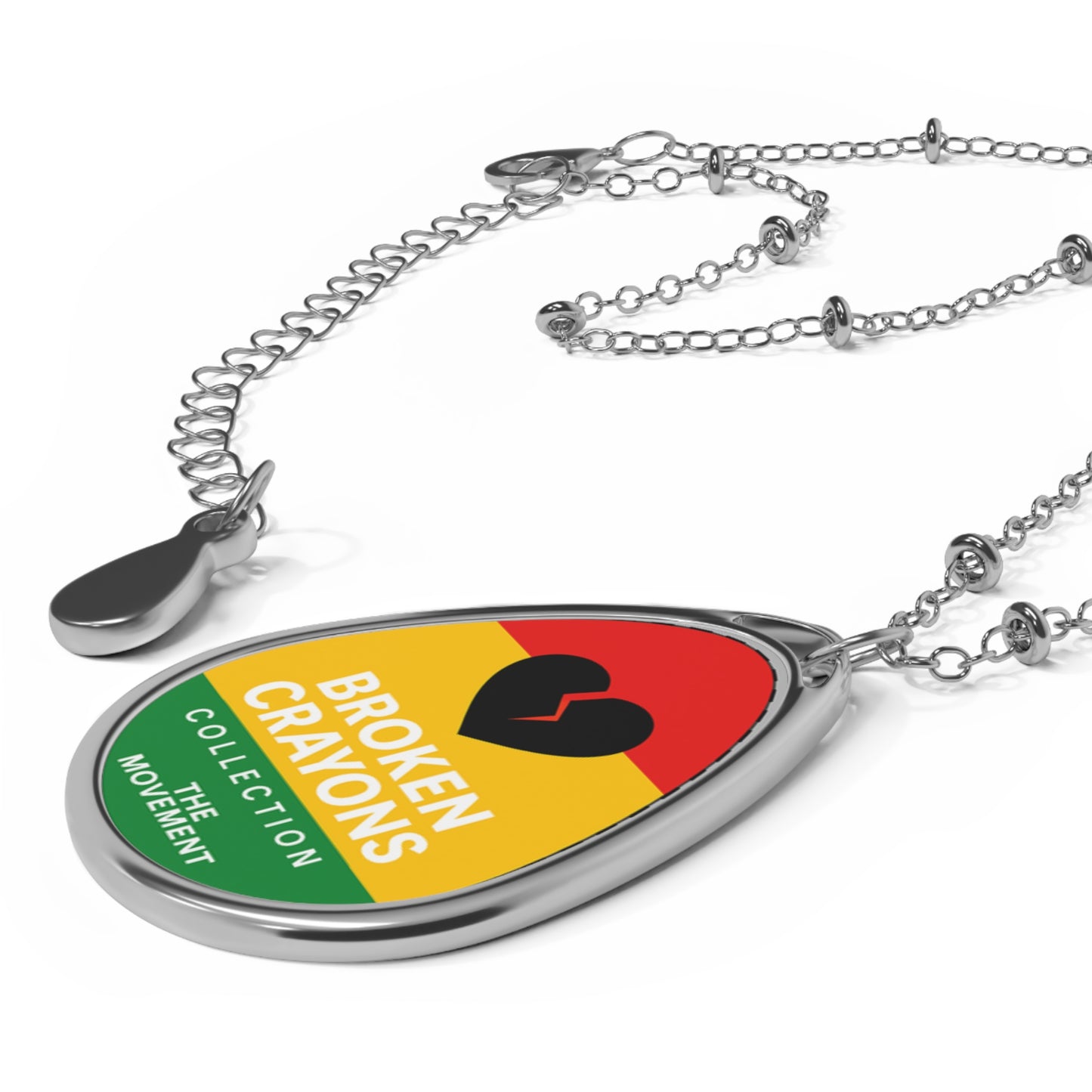 Broken Crayons Collection™ Oval Necklace | Pan-African Heart | THE MOVEMENT