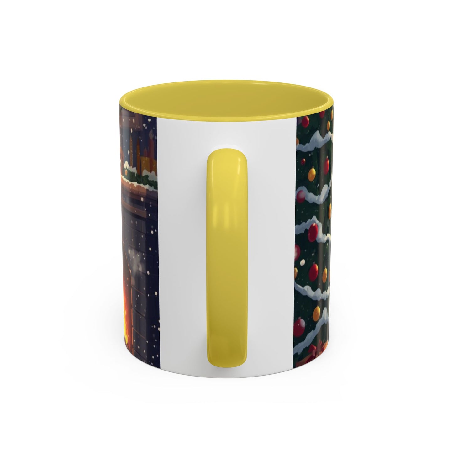 Broken Crayons Collection Holiday Fireplace Coffee Mug — Cozy Winter Scene 11oz/15oz