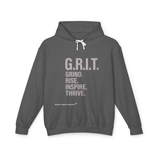 G.R.I.T. Hoodie – Grind. Rise. Inspire. Thrive. | Broken Crayons Collection™ Empowerment Apparel