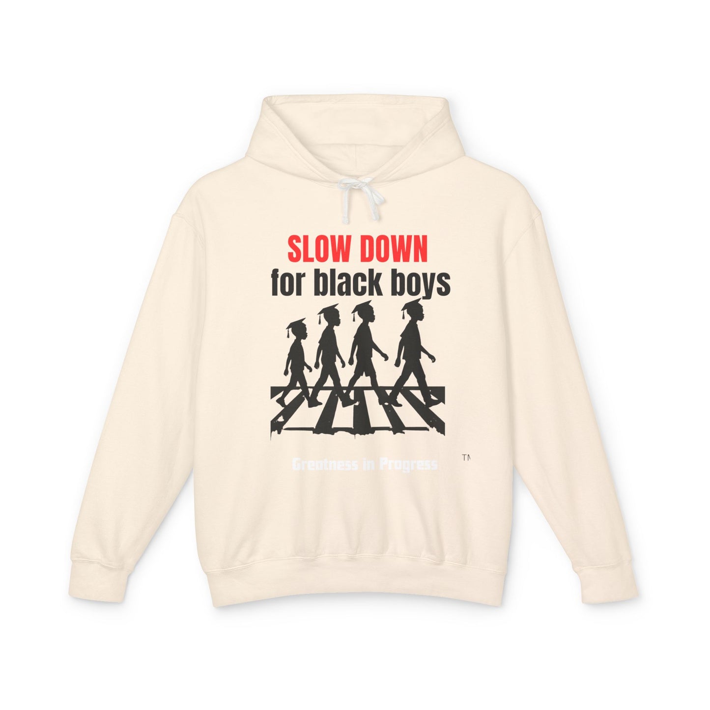 Unisex Lightweight Hooded Sweatshirt - "Slow Down for Black Boys" Hoodie, Awareness Apparel, Gift for Activists, Statement Sweatshirt, [...]
