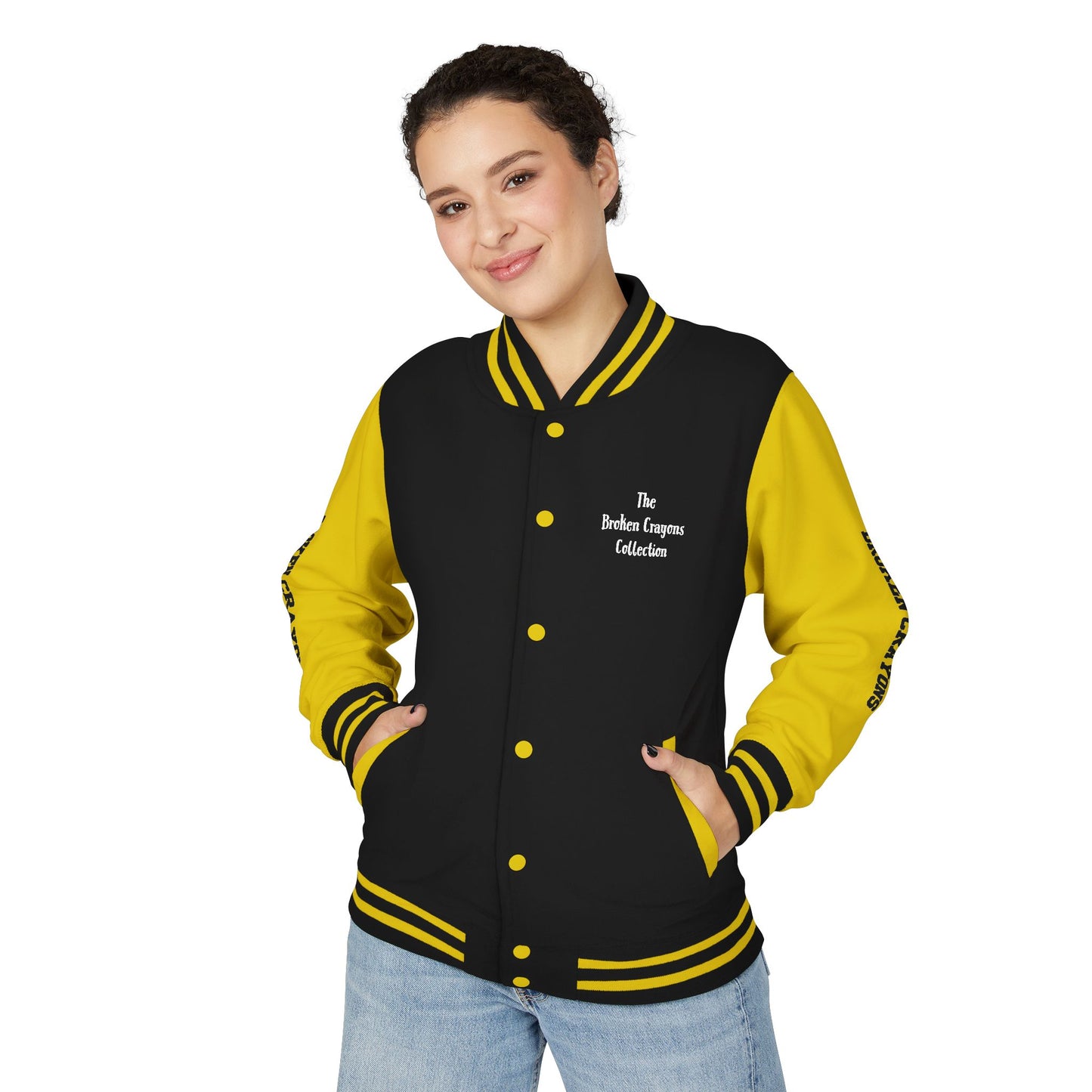 Vibrant Letterman Jacket for Creative Souls, Unisex Varsity Jacket, Trendy Outerwear, Graffiti Style Jacket, Statement Piece for [...]
