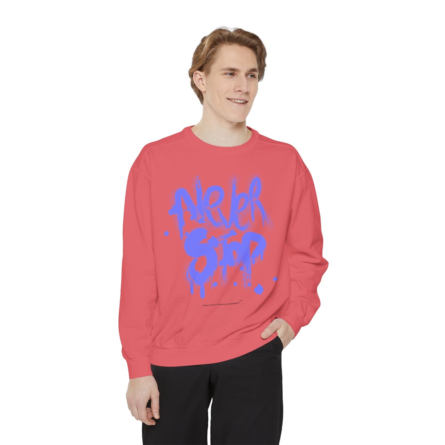 Never Stop Graffiti Sweatshirt – Bold Streetwear for Relentless Creators