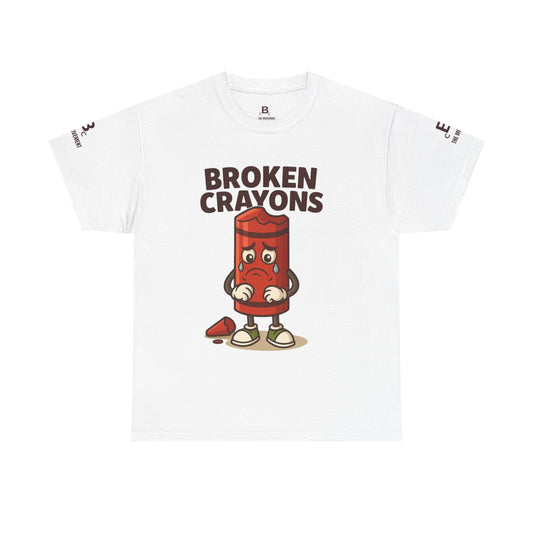 Broken Crayons Unisex Heavy Cotton Tee - Educational Graphic T-Shirt, Gift for Teachers, Kids Apparel, Fun Learning Shirt, Back to School