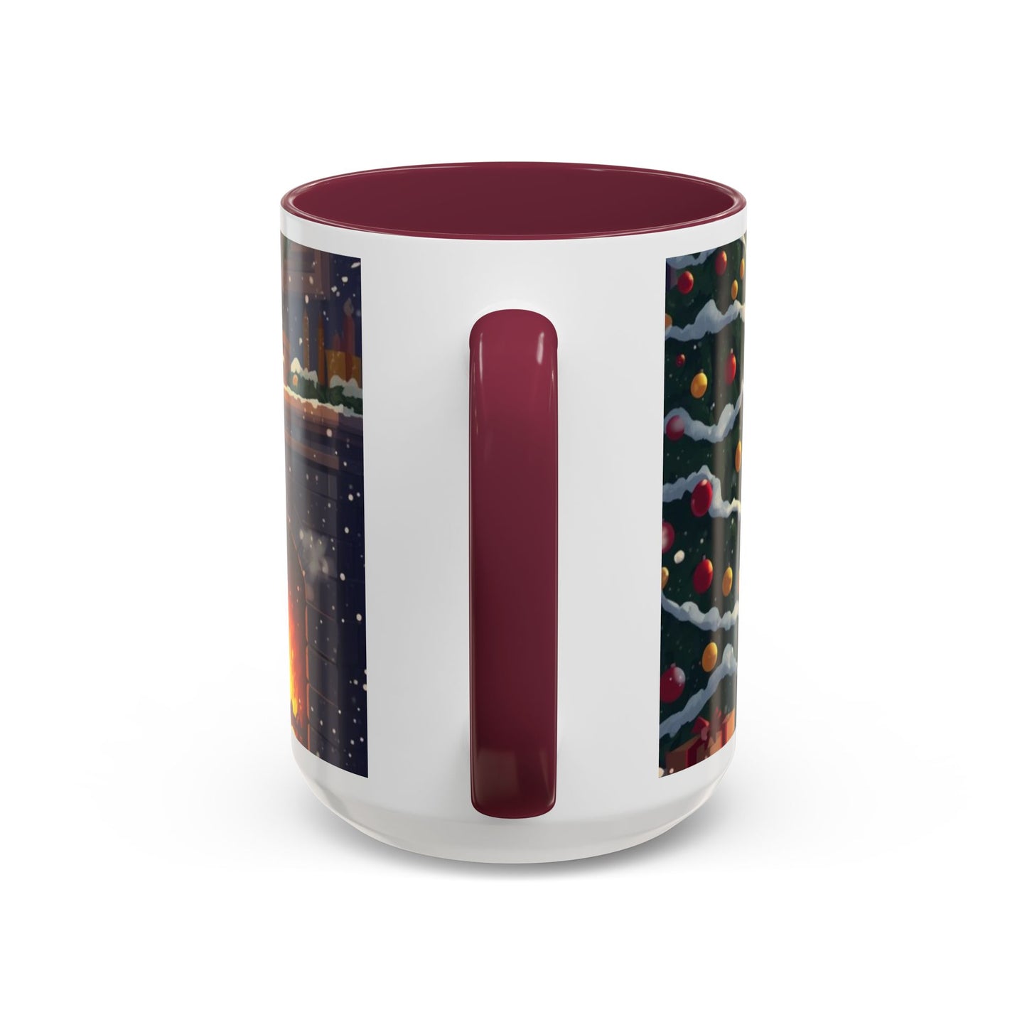 Broken Crayons Collection Holiday Fireplace Coffee Mug — Cozy Winter Scene 11oz/15oz