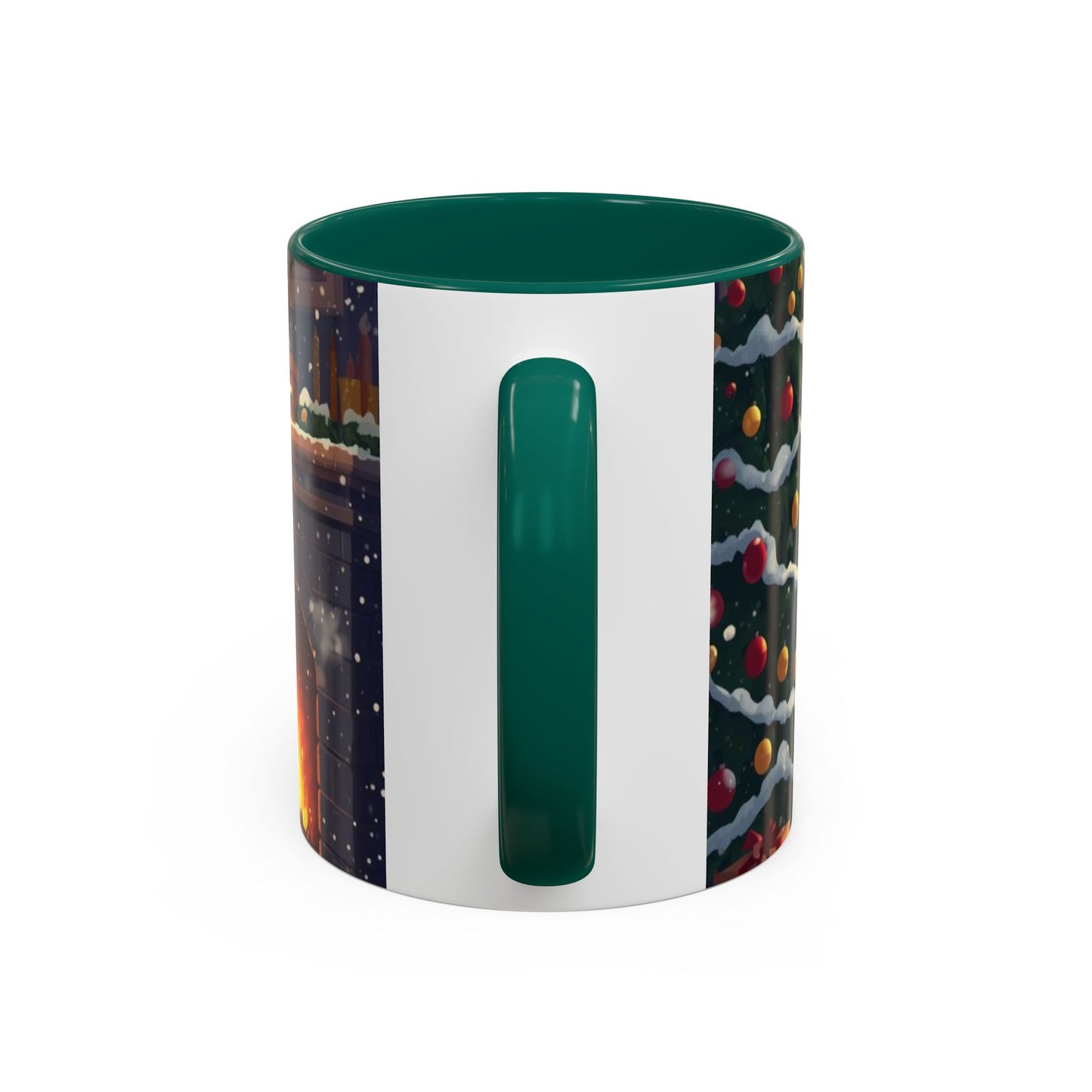 Broken Crayons Collection Holiday Fireplace Coffee Mug — Cozy Winter Scene 11oz/15oz