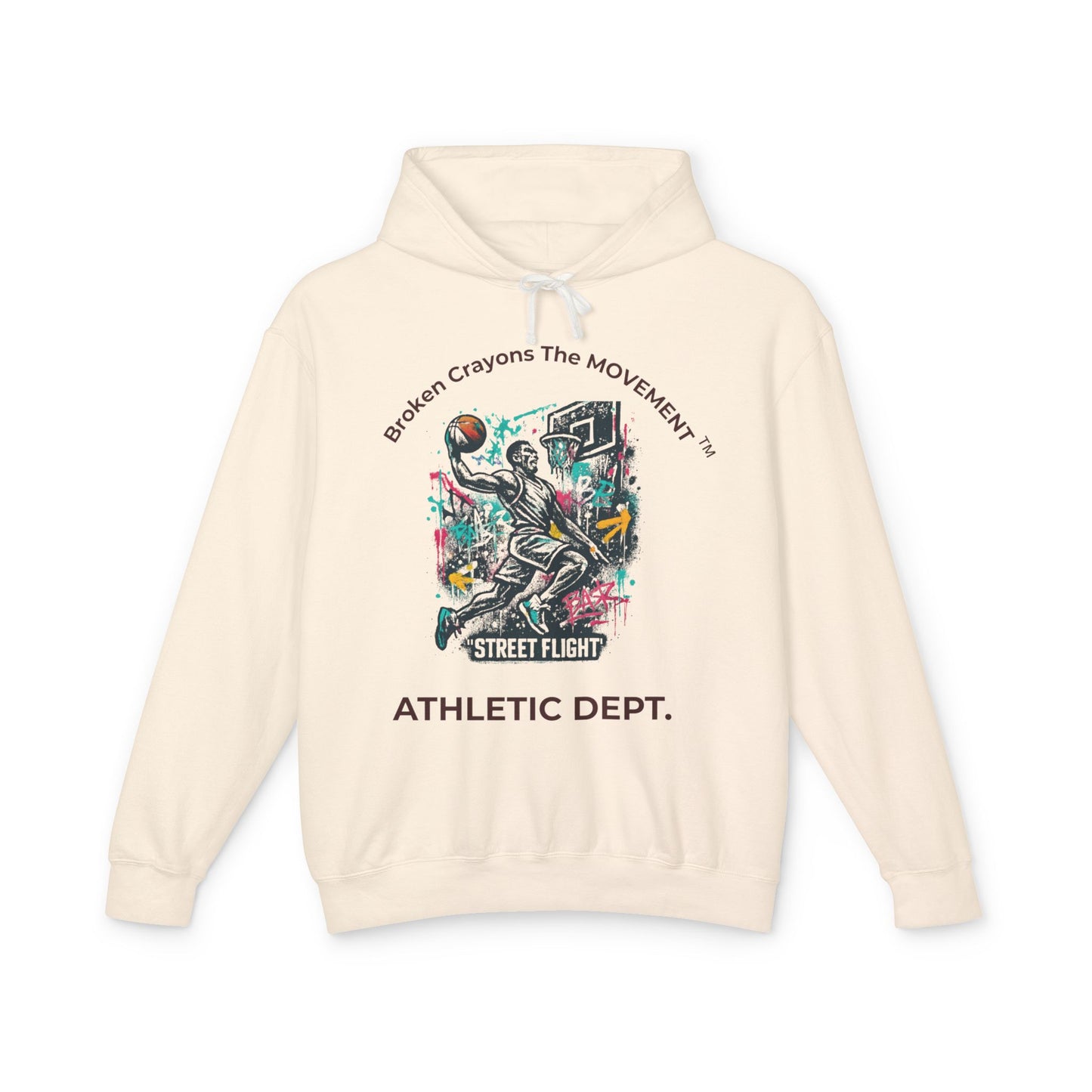 Broken Crayons Collection"Street Flight" Urban Graffiti Basketball Hoodie | Unisex Sweatshirt