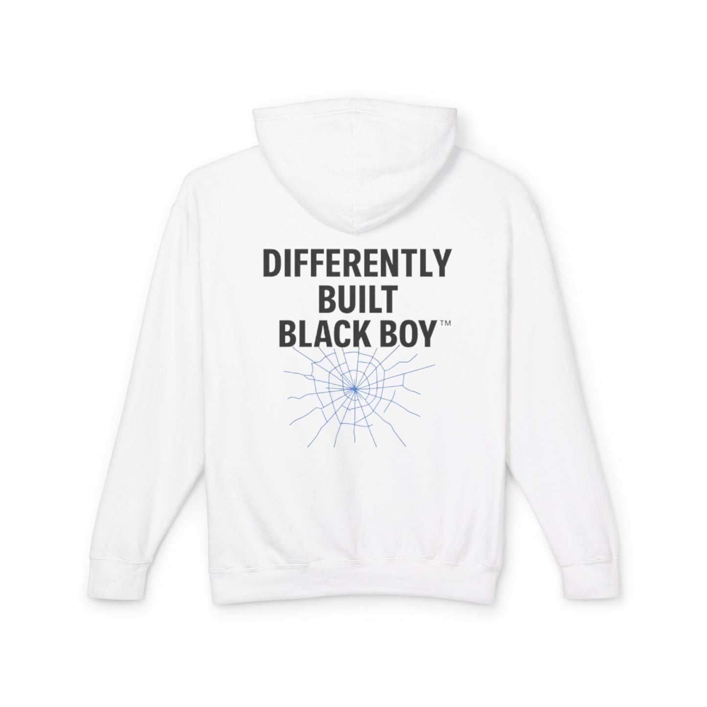 Black Boy. Built Different. Hoodie – Differently Built Blueprint Burst (Unisex)