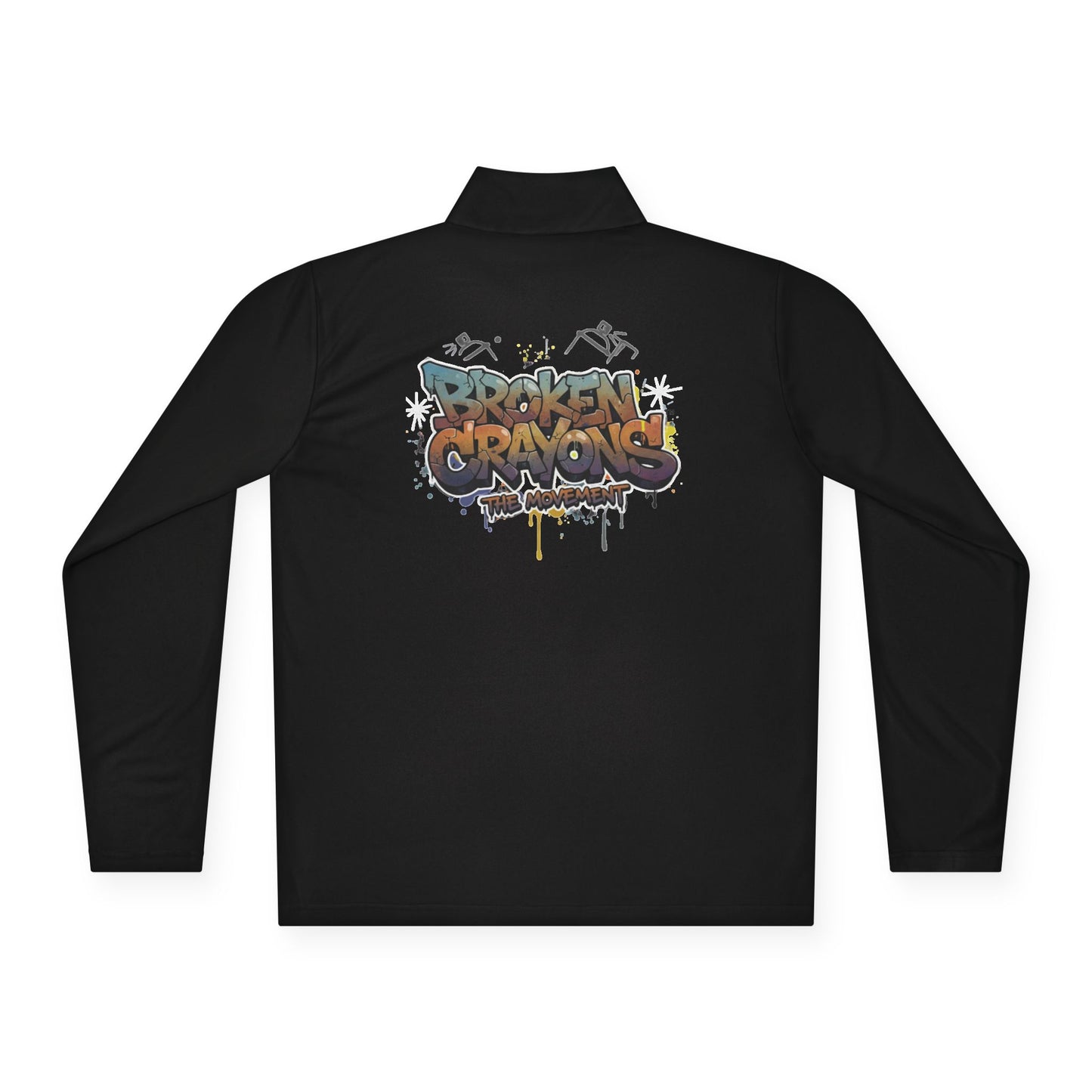 Broken Crayons Collection™ Graffiti Quarter-Zip Pullover – Urban Streetwear, Motivational & Comfortable Fit