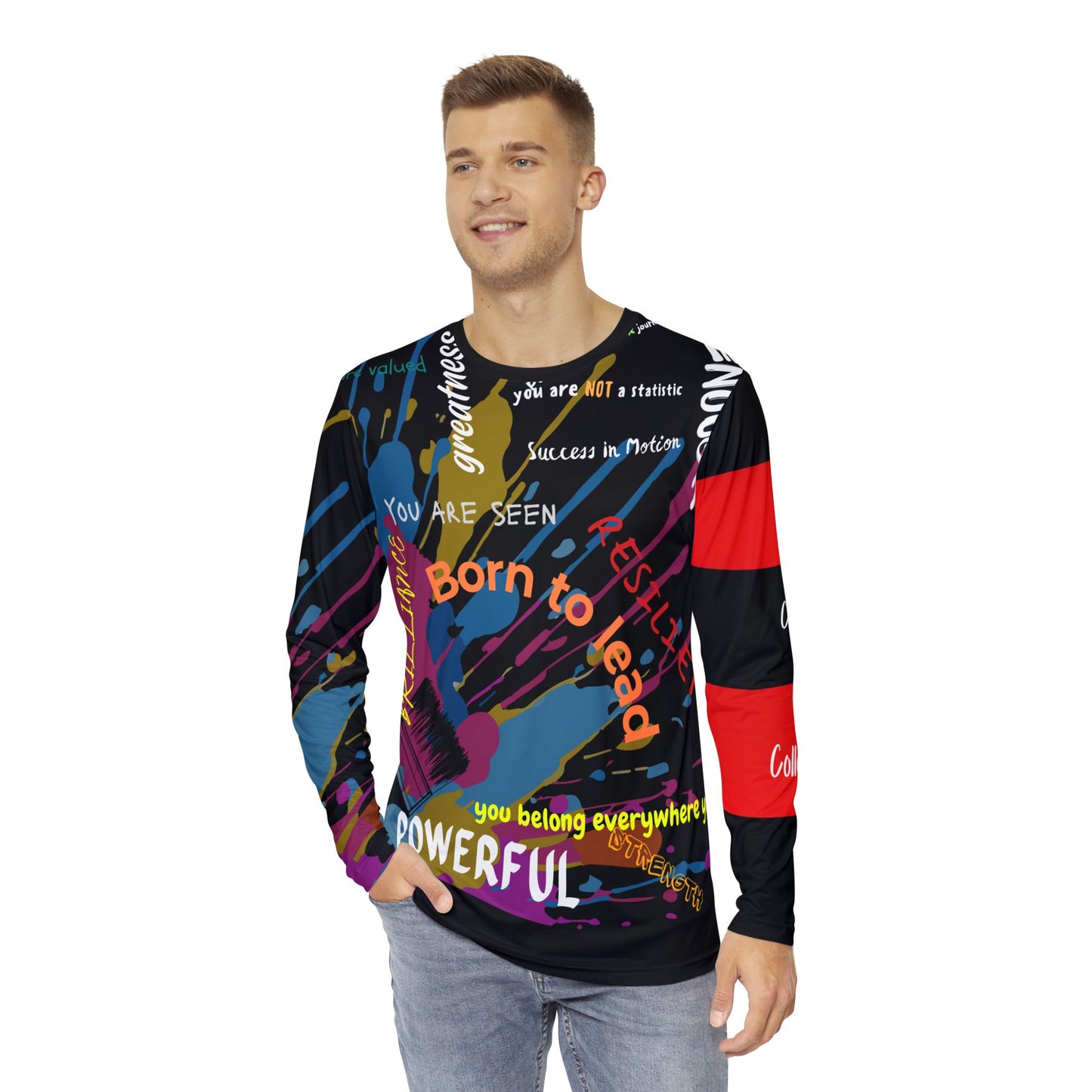 Broken Crayons Long Sleeve Shirt, "You Are SEEN” Empowerment Sweatshirt – Bold Affirmations for Boys of Color