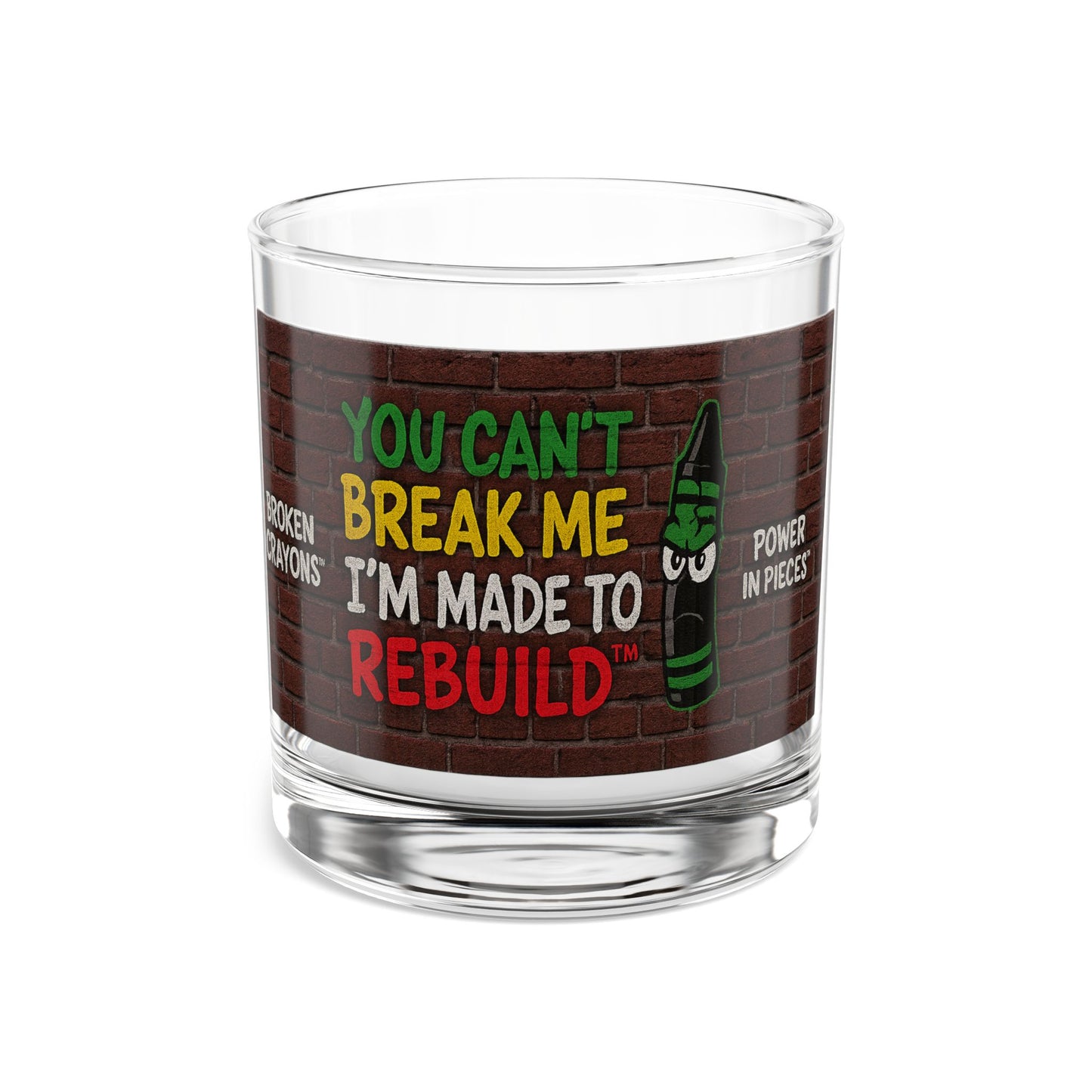 Resilient Rocks Glass, Motivational Drinkware for Strength, Gifts for Recovery, Inspirational Home Decor, Perfect for Celebrations
