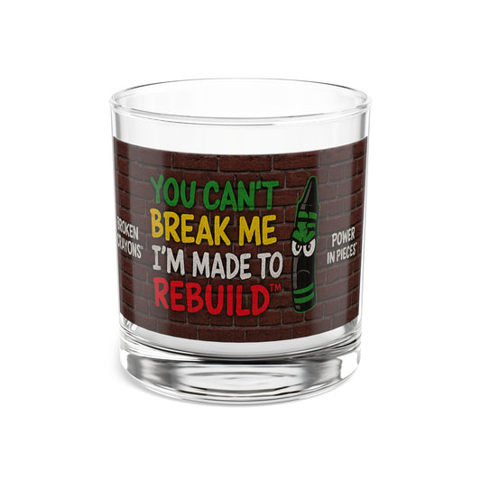 Resilient Rocks Glass, Motivational Drinkware for Strength, Gifts for Recovery, Inspirational Home Decor, Perfect for Celebrations