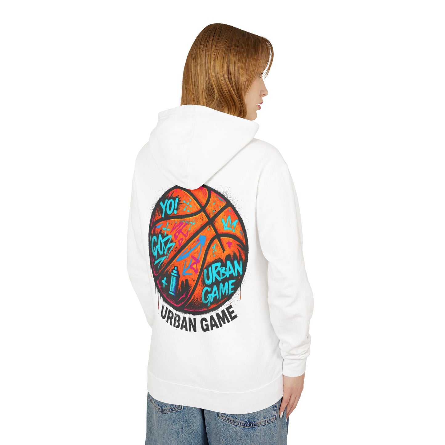 Broken Crayons Collection"Street Flight" Urban Graffiti Basketball Hoodie | Unisex Sweatshirt